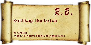 Ruttkay Bertolda névjegykártya
